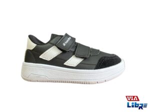 Zapatillas urbanas de ecocuero negro/blanco
