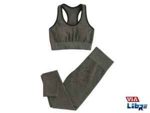 Conjunto calza y top de poliester