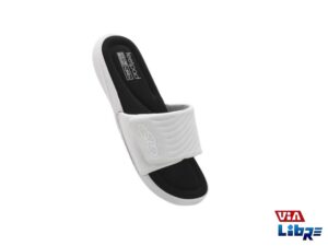 Chinela con abrojo blanco/negro olympikus