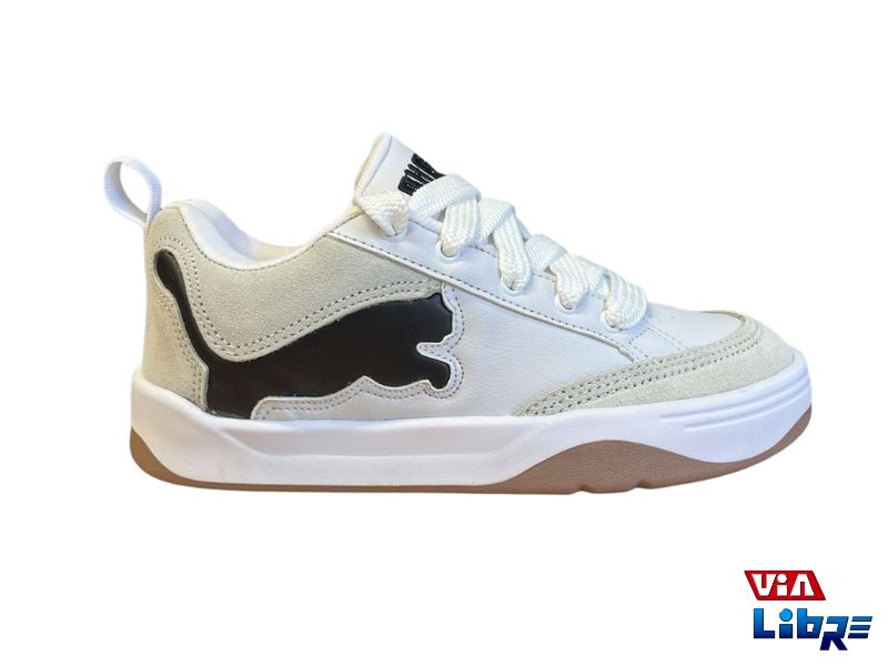 Zapatillas urbanas de ecocuero blancas