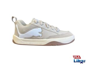 Zapatillas urbanas de ecocuero beige