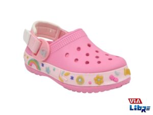 Zueco tipo crocs de goma eva rosa