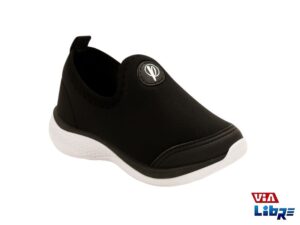 Zapatilla deportiva tipo pancha negro/blanco