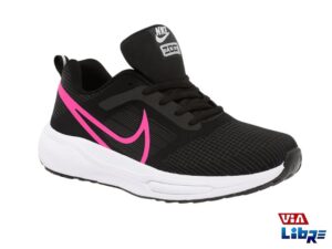 Zapatillas deportivas de macrame negro/fucsia