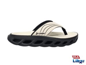 Ojota playera de goma eva rider negro/beige