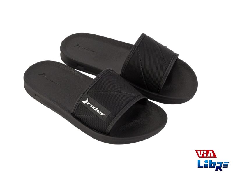 Chinela playera de goma negra