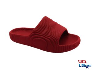 Chinela playera de goma eva roja