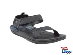 Sandalia playera de goma negra