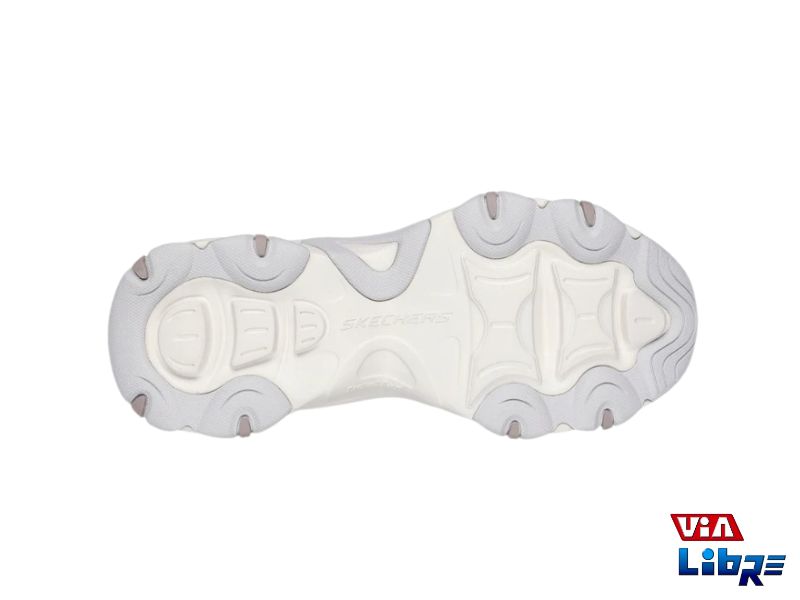 Zapatilla deportiva de macrame skechers blanco/gris - Imagen 3