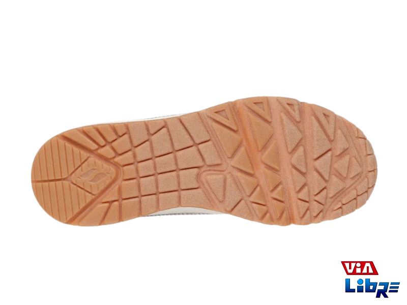 Zapatillas deportivas de macrame blanco/nude skechers - Imagen 3