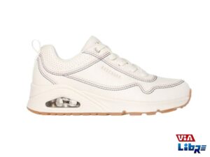 Zapatillas deportivas de macrame blanco/nude skechers