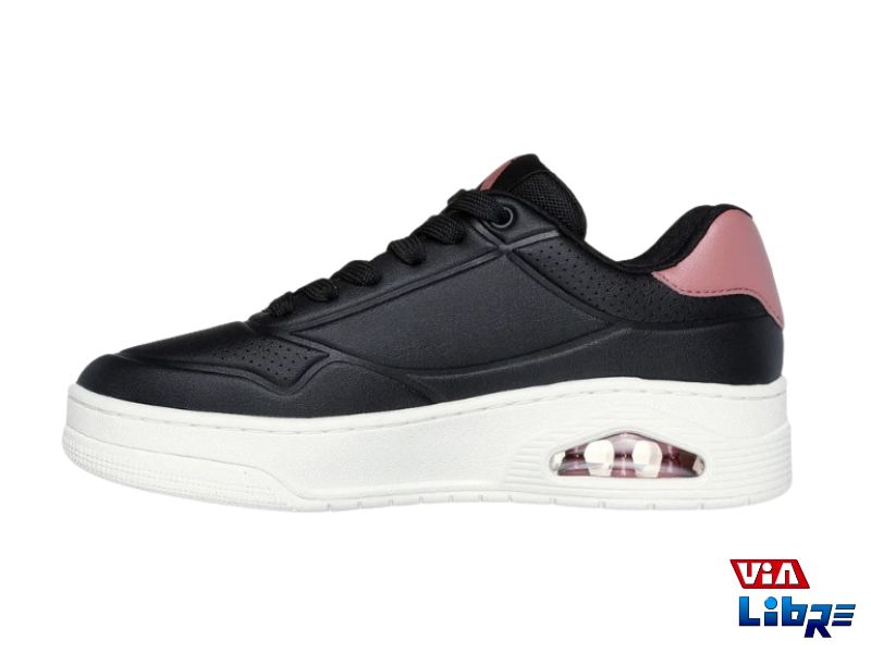 Zapatilla deportiva de macrame negro/rosa - Imagen 2