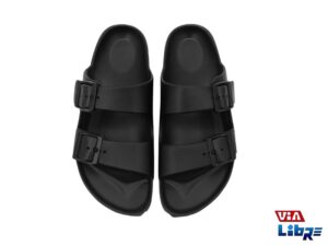 Chinela playera de goma eva negra