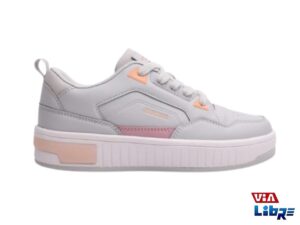 Zapatillas urbanas de ecocuero gris jaguar