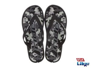 Ojota playera de goma eva negro/gris