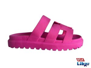 Chinelas de pvc fucsia