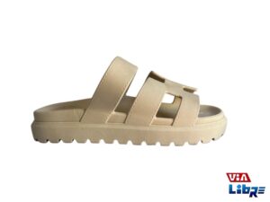 Chinelas de pvc beige