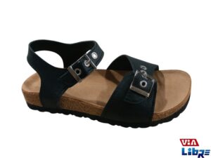 Sandalia baja de ecocuero