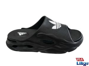 Ojota con plataforma adidas negra