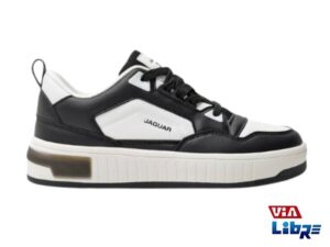 Zapatillas urbanas de ecocuero negro/blanco