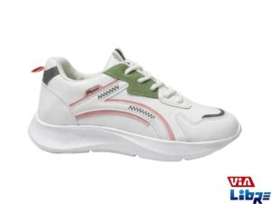 Zapatillas deportivas de ecocuero blancas