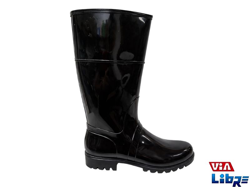 Bota de lluvia de goma negra