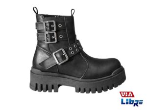 Borcego de ecocuero negro