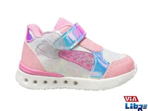 Zapatillas infantiles con luces y abrojo