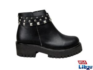 Borcego de ecocuero negro