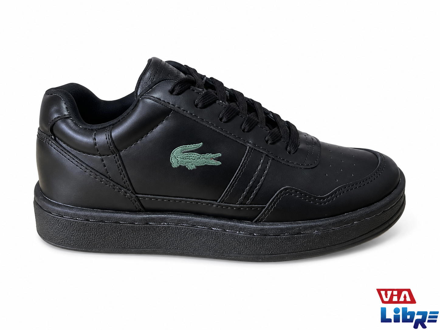 Zapatillas urbanas de ecocuero negra
