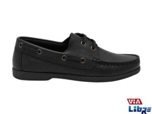 Zapato nautico gamuzado negro