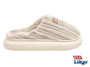 Pantuflas Polar Gummi Confort Beige