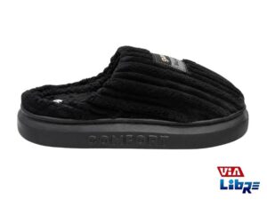 Pantuflas Polar Gummi Confort Negras