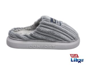 Pantuflas Polar Gummi Confort Gris