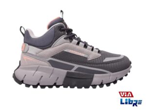 Bota trekking jaguar gris/rosa