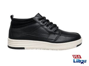 Zapatilla urbana acordonada negra