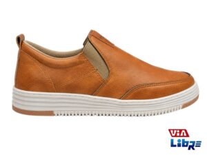Zapato nautico de ecocuero elastizado