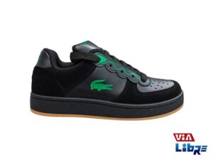 Zapatilla urbana de ecocuero negra Lacoste