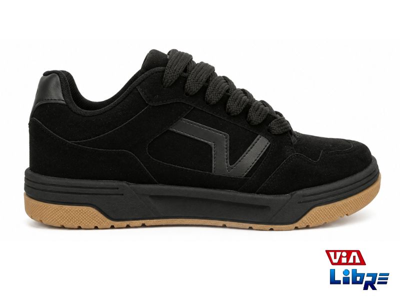 Zapatillas urbanas de ecocuero negras