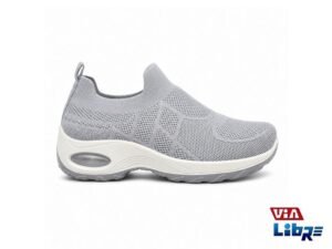 Zapatillas Deportivas Con Elastico En Gris