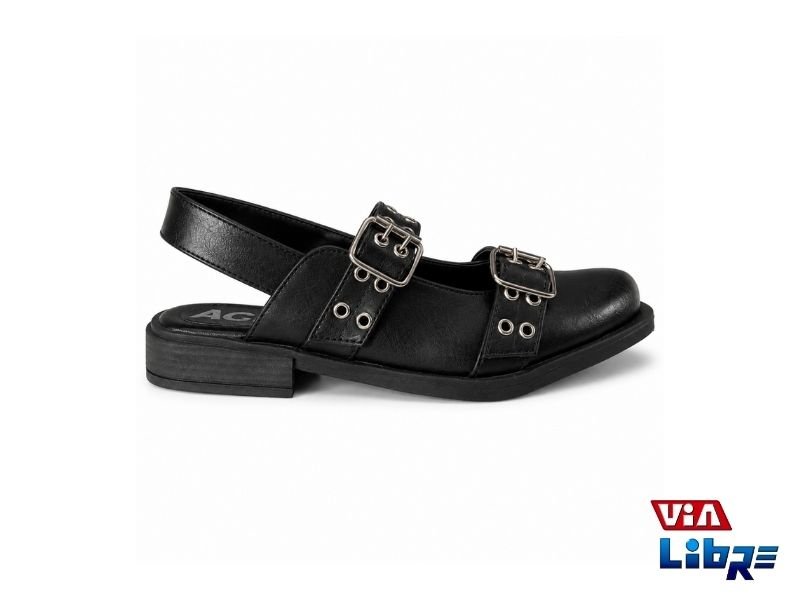 Zapatos Taco Bajo Caladas Punta Fina