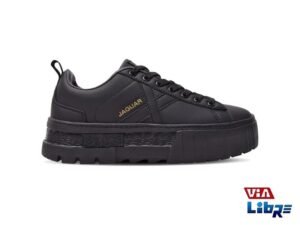 Zapatilla Urbana jaguar 4369 Negra de Ecocuero